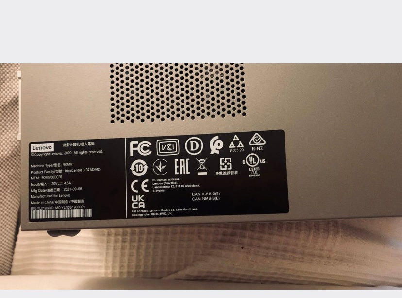 Unité Central Lenovo 2020 ordinateurs