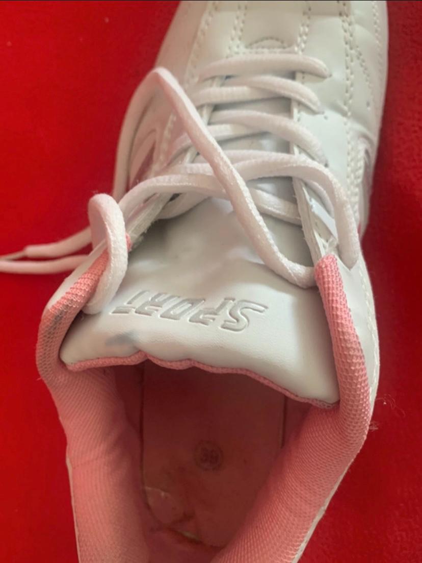 baskets femme rose et argenté