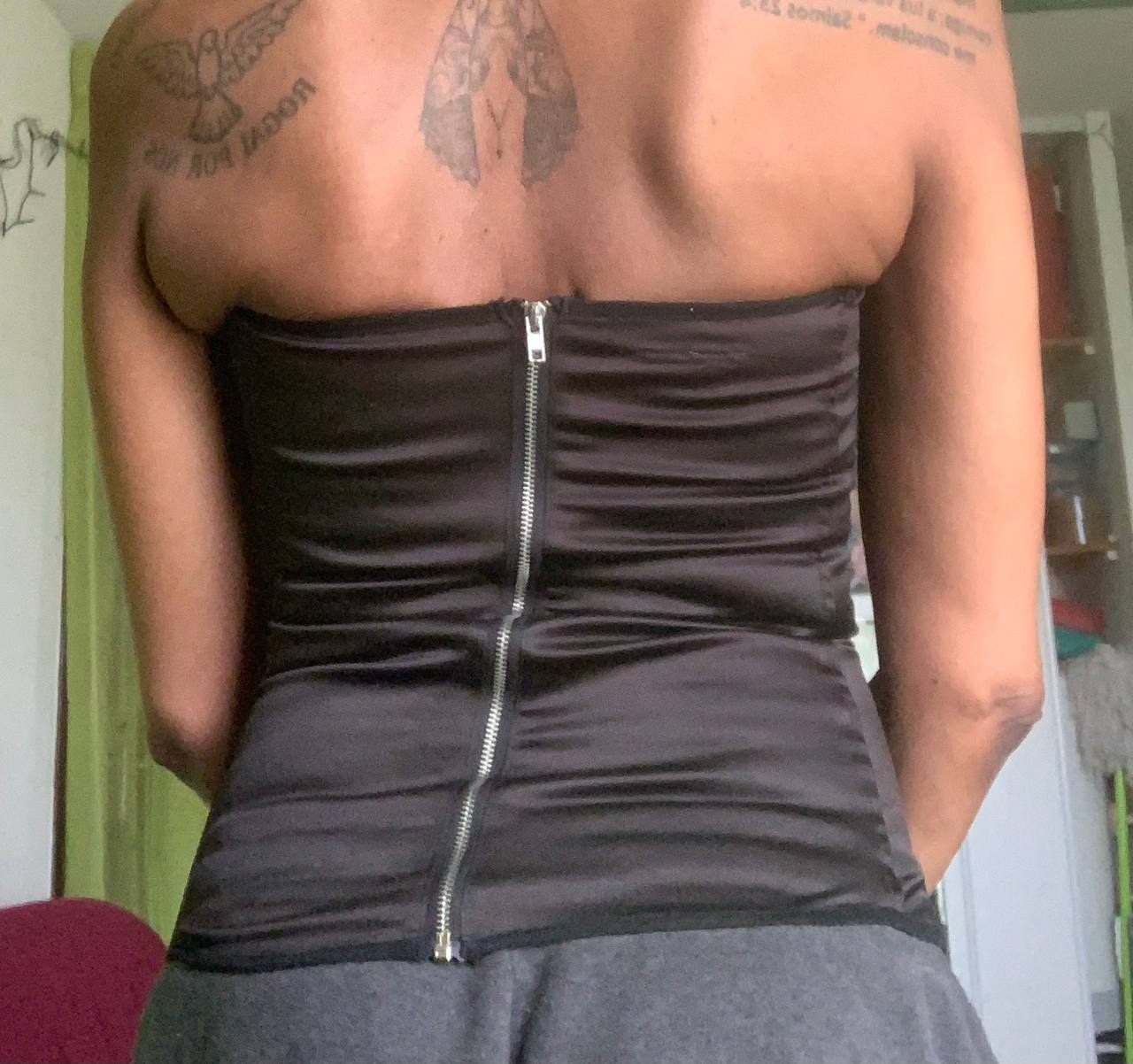 bustier corset noir et body lingerie