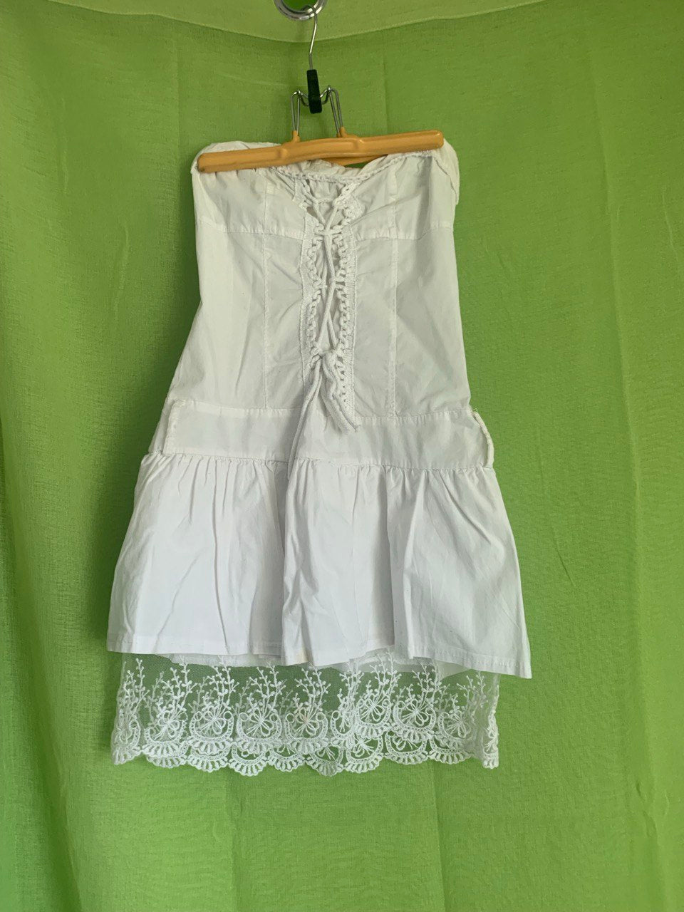 ROBE COURTE BLANCHE ET BUSTIER BLOUSE
