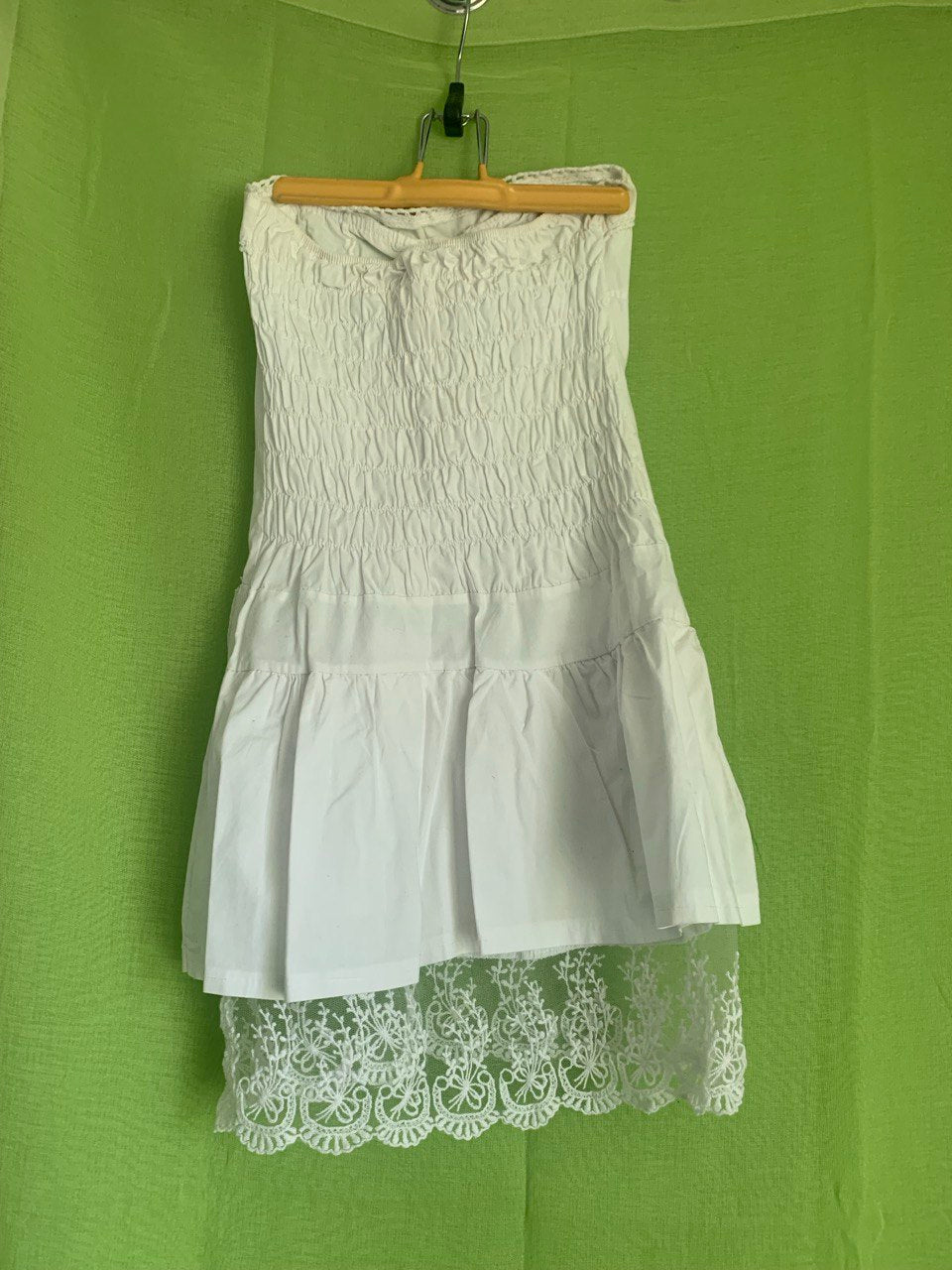 ROBE COURTE BLANCHE ET BUSTIER BLOUSE