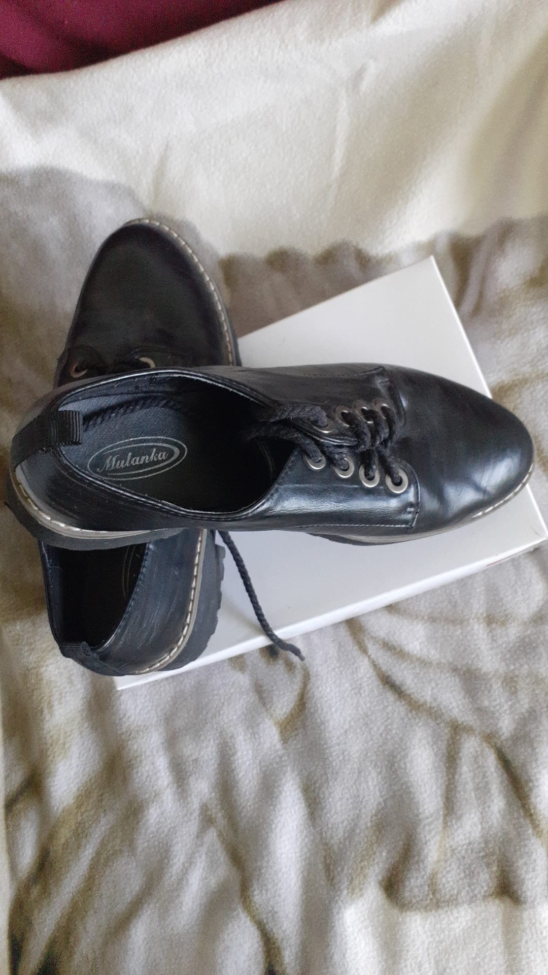 Chaussure compenser en cuir