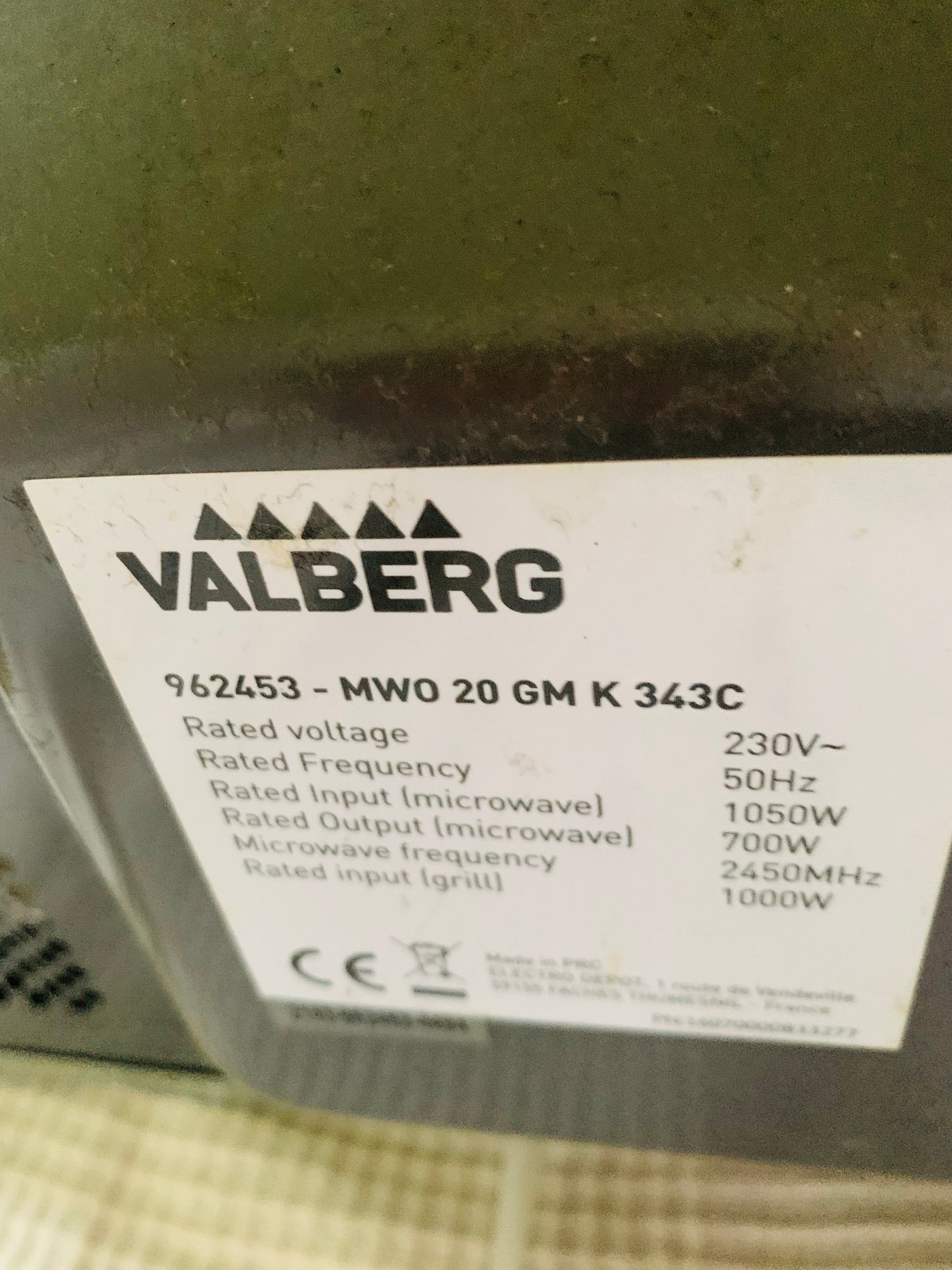 Micro ondes VALBERG