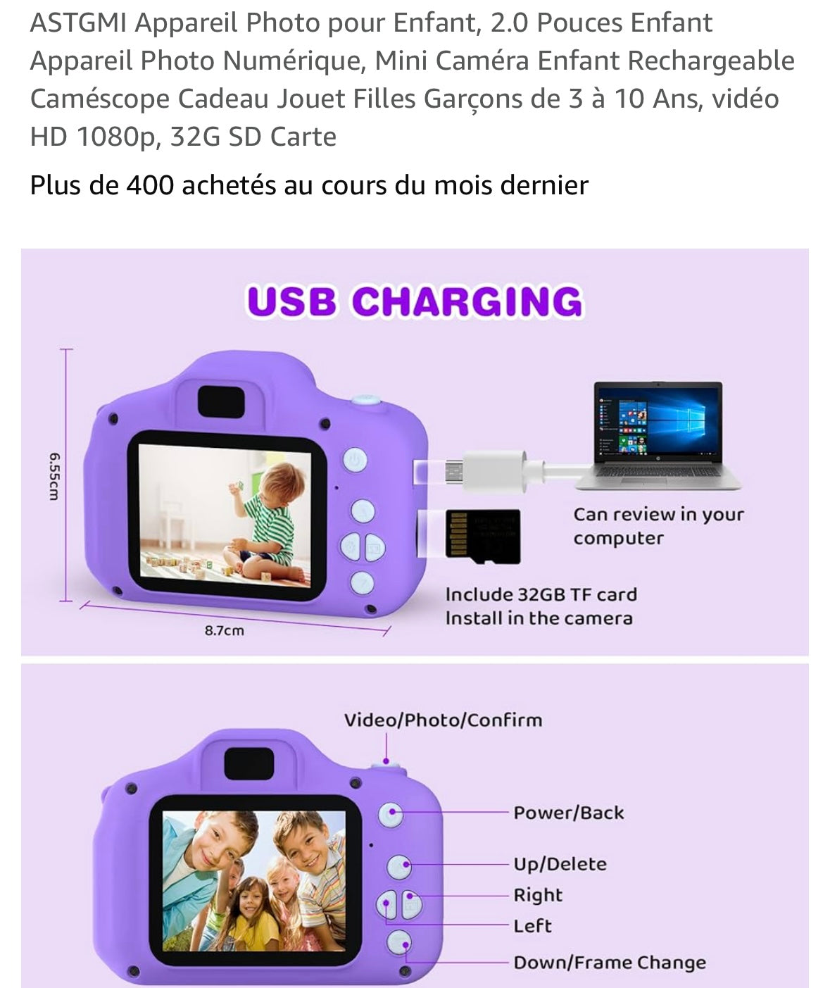 Appareil photo pour enfants