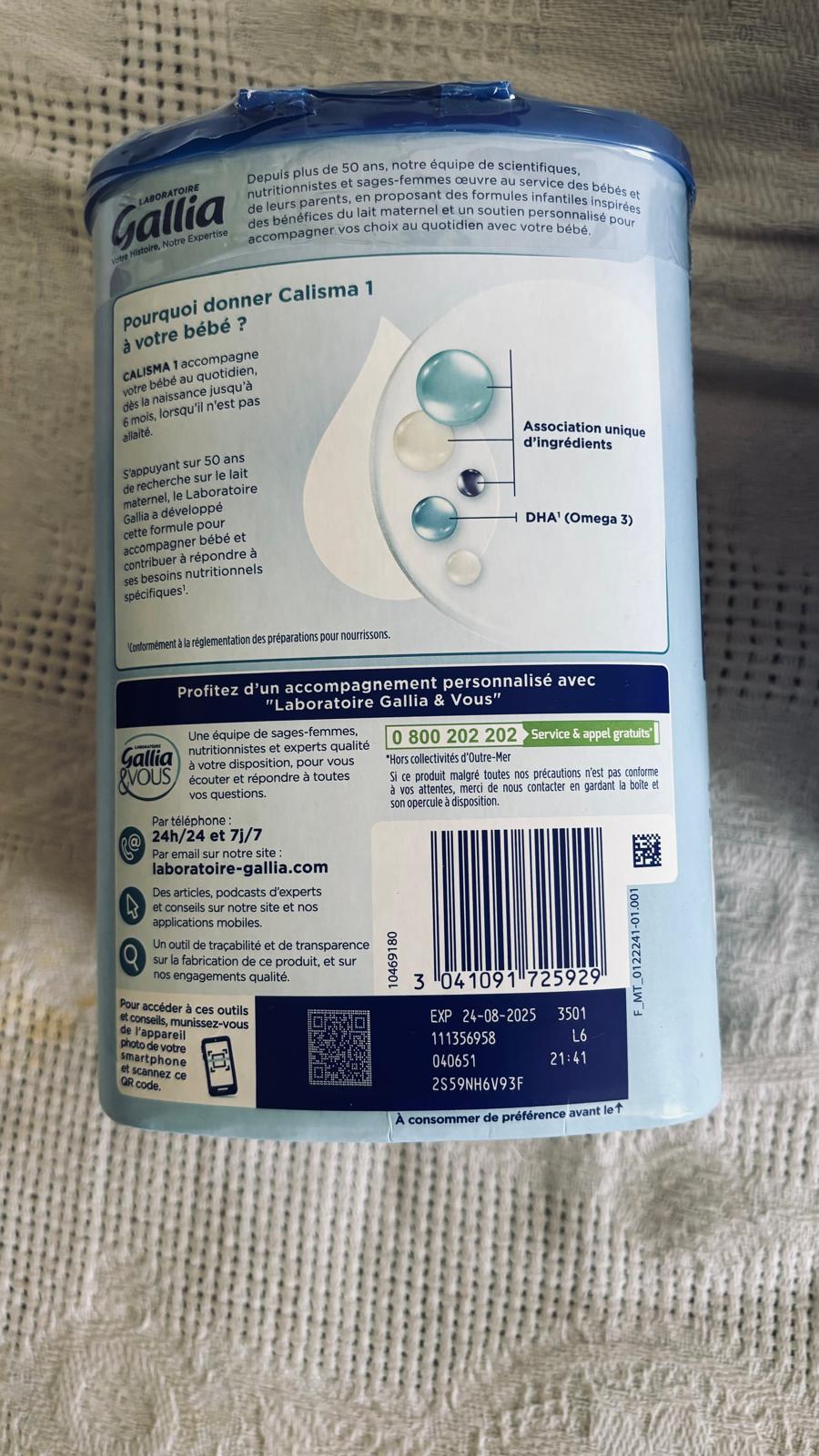 LAIT GALLIA CALISMA POUR BEBE