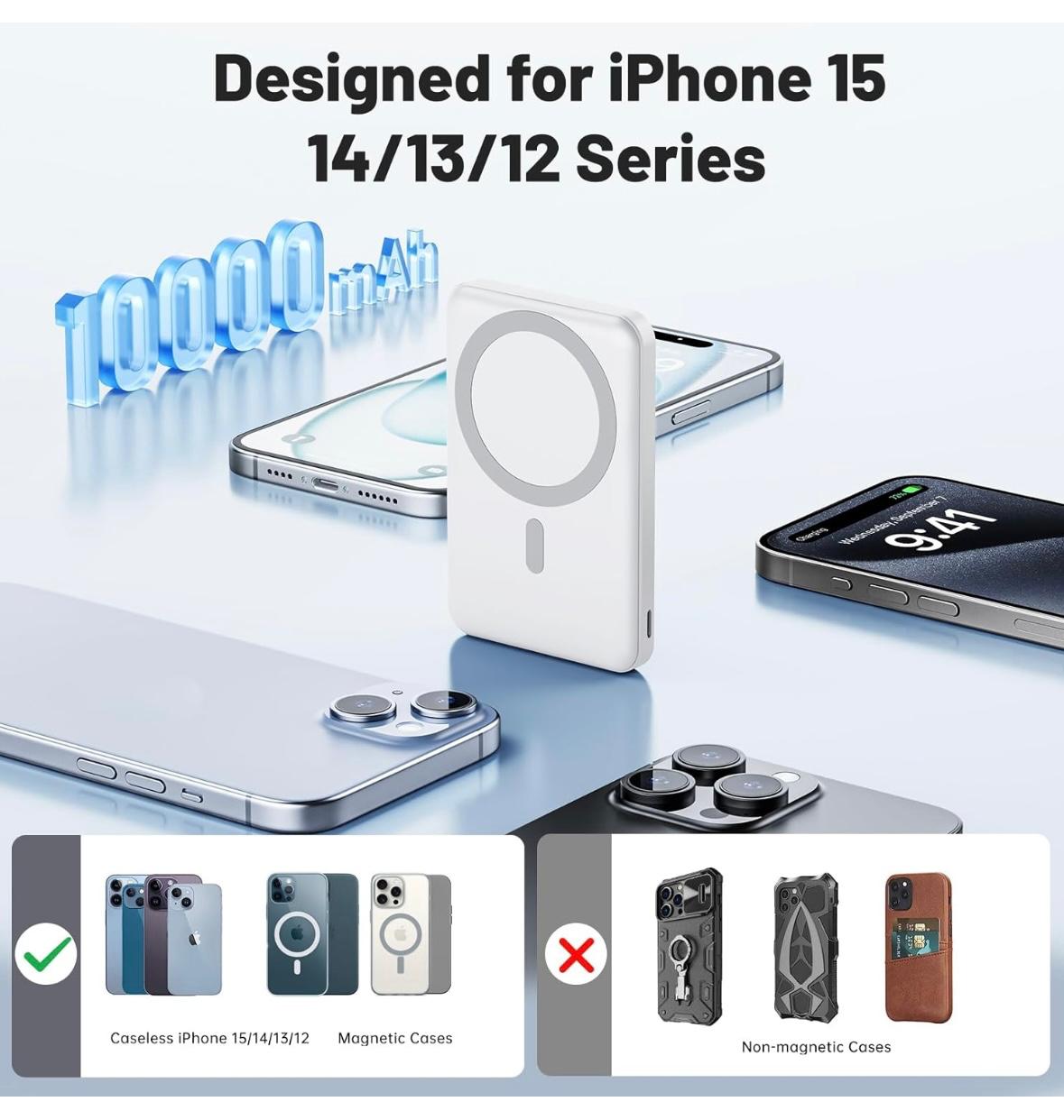 Batterie Magnétique CHARGEUR POUR IPHONE