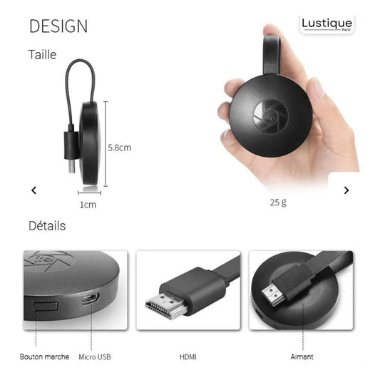 Adaptateur HDMI sans Fil 1080P WiFi,