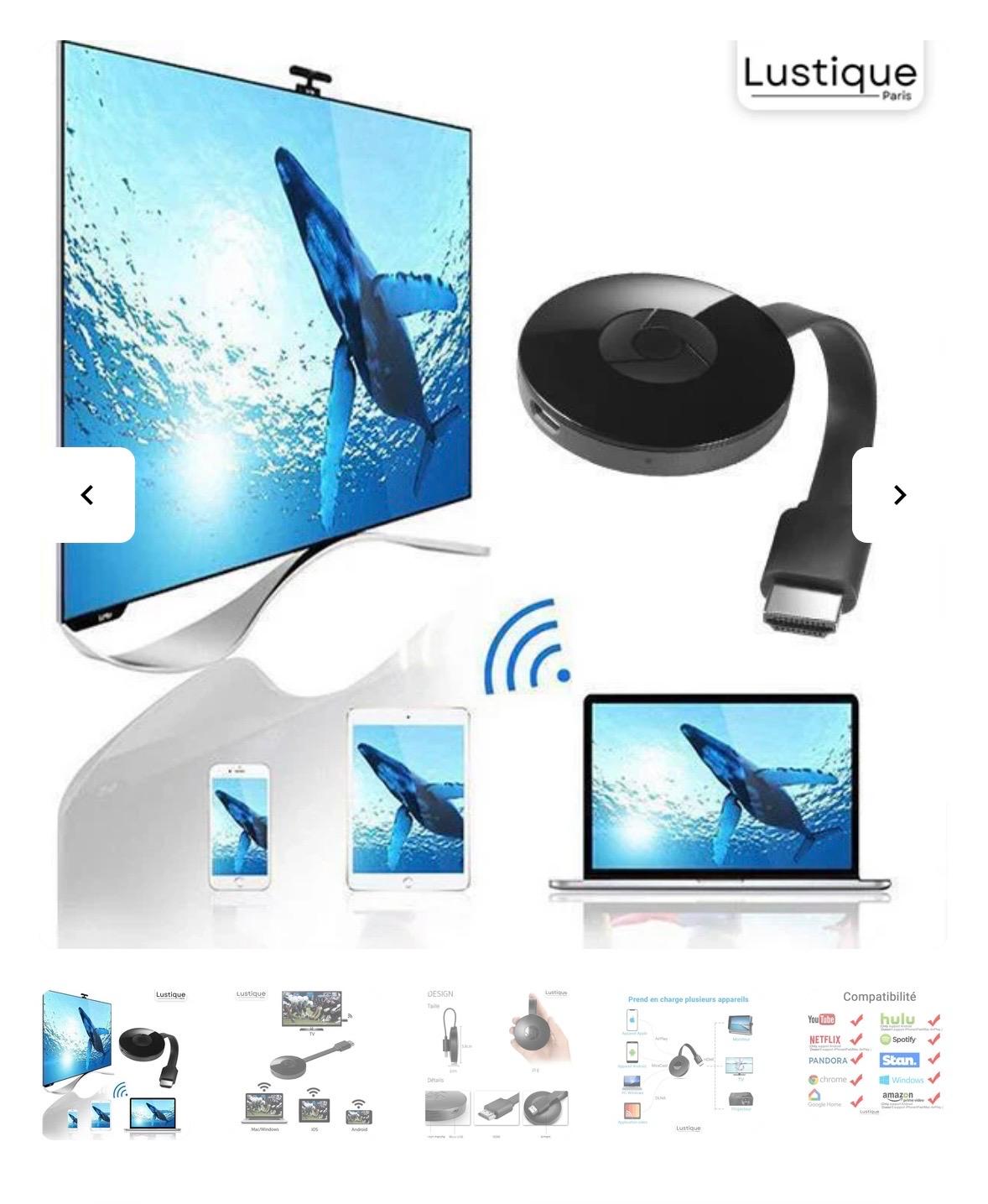 Adaptateur HDMI sans Fil 1080P WiFi,
