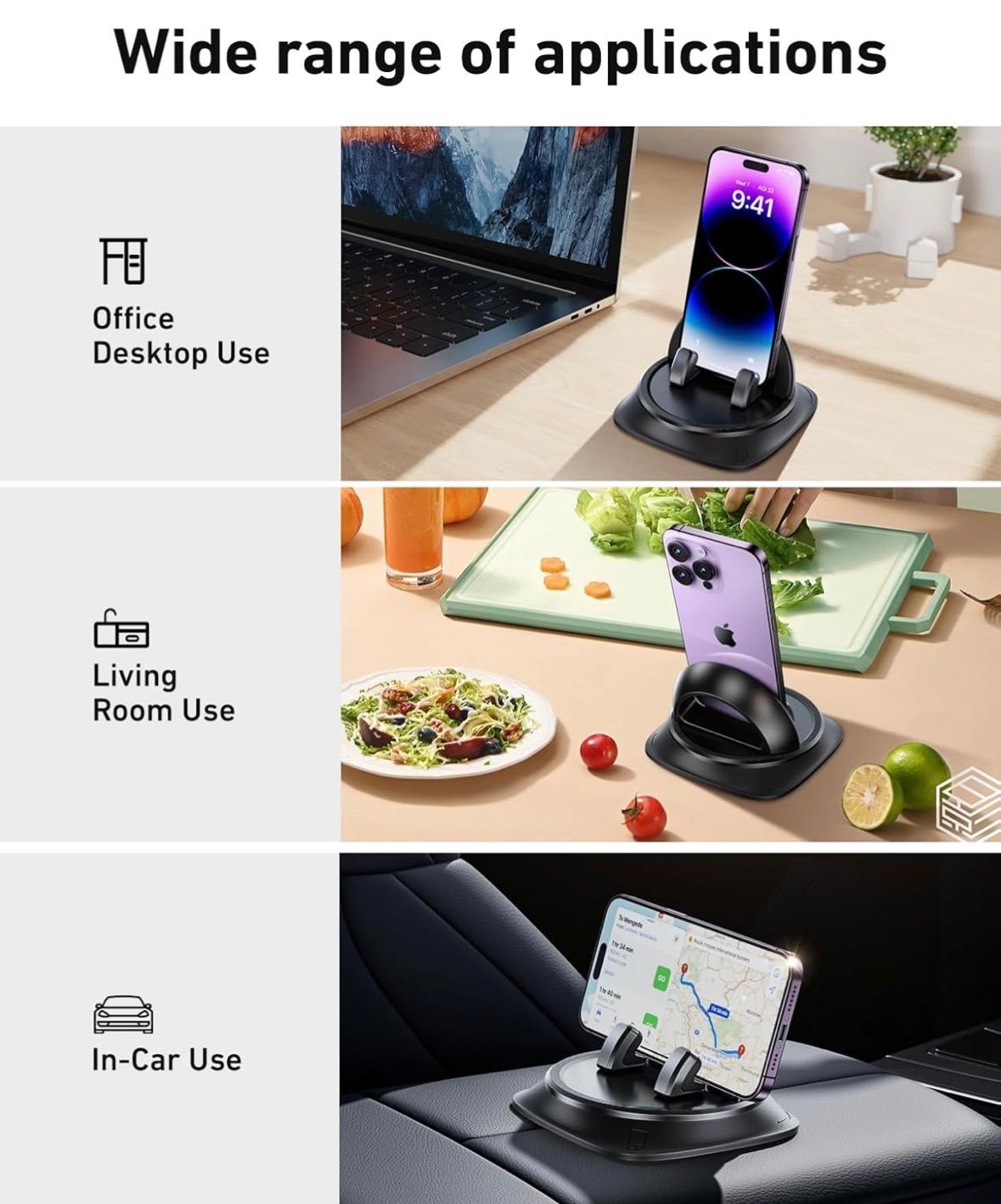 Support téléphone portable pour tableau de bord