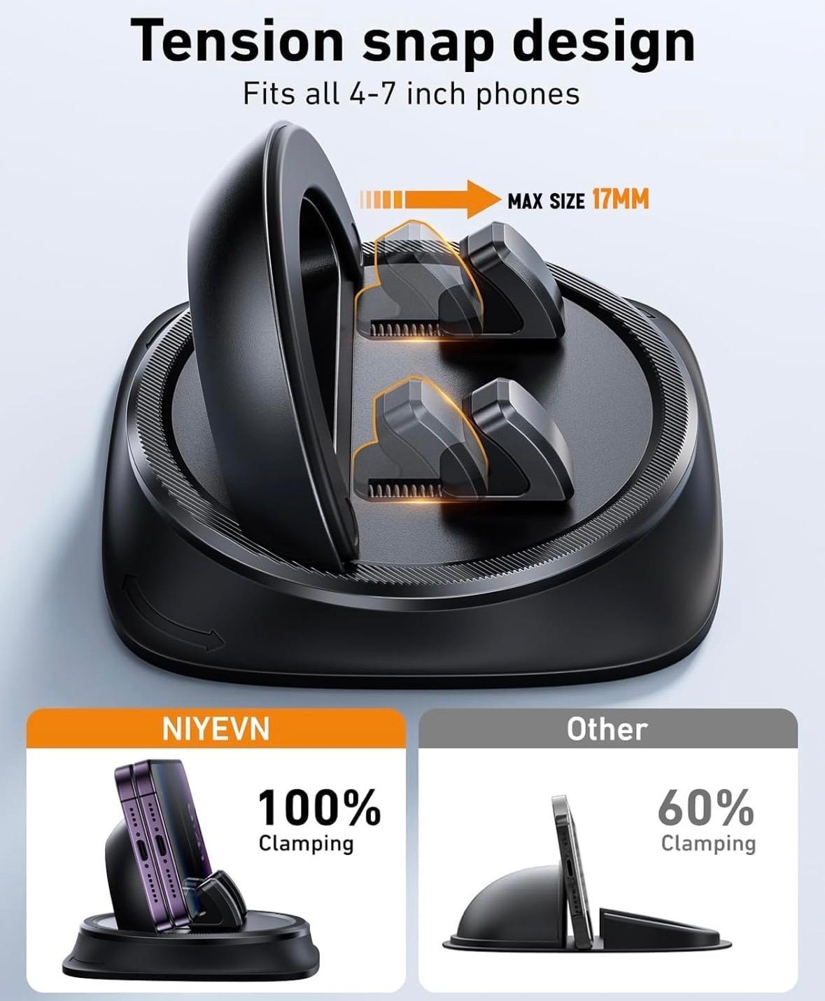 Support téléphone portable pour tableau de bord