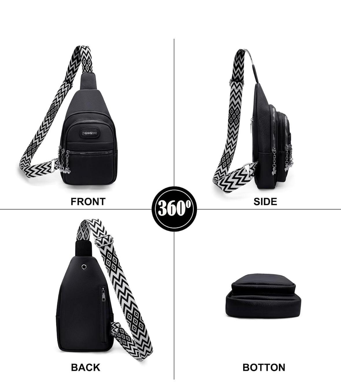 Sac de Poitrine Femme Sac à Dos Bandoulière